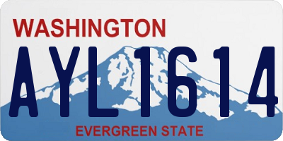 WA license plate AYL1614