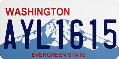 WA license plate AYL1615