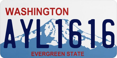 WA license plate AYL1616