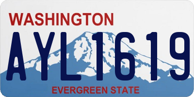 WA license plate AYL1619