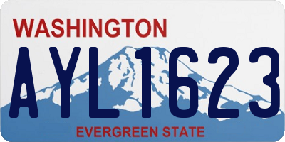 WA license plate AYL1623