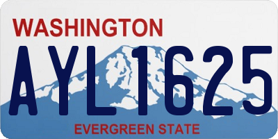 WA license plate AYL1625