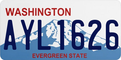 WA license plate AYL1626