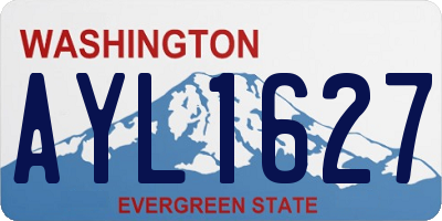 WA license plate AYL1627