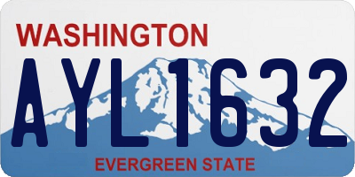 WA license plate AYL1632