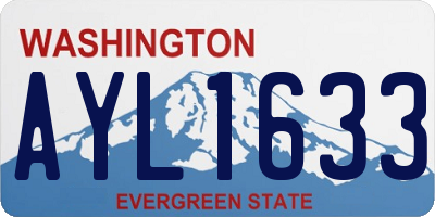 WA license plate AYL1633