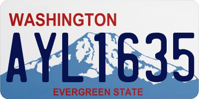 WA license plate AYL1635