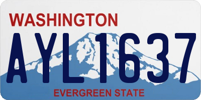 WA license plate AYL1637