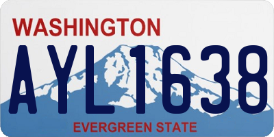 WA license plate AYL1638