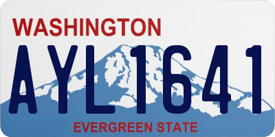 WA license plate AYL1641