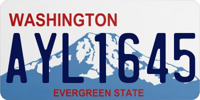 WA license plate AYL1645