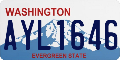 WA license plate AYL1646