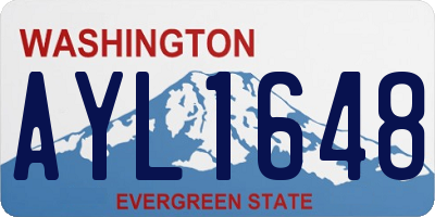 WA license plate AYL1648