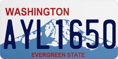 WA license plate AYL1650