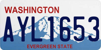 WA license plate AYL1653