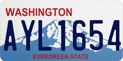 WA license plate AYL1654