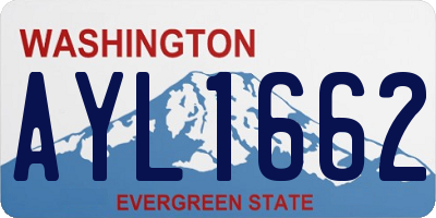 WA license plate AYL1662