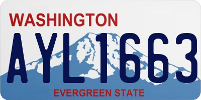 WA license plate AYL1663