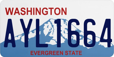 WA license plate AYL1664