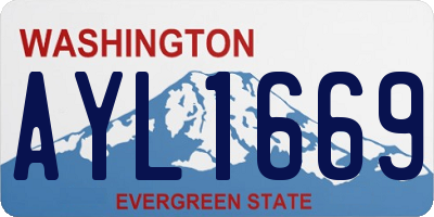 WA license plate AYL1669