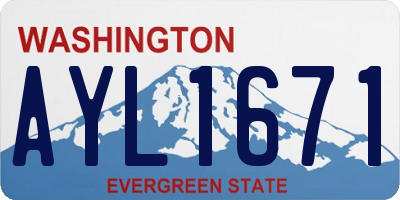 WA license plate AYL1671