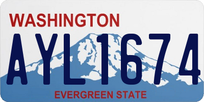 WA license plate AYL1674