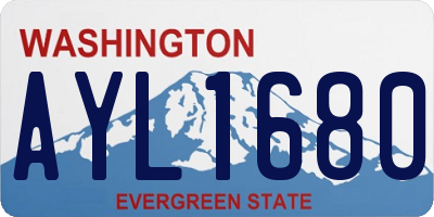 WA license plate AYL1680