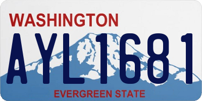 WA license plate AYL1681