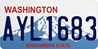 WA license plate AYL1683