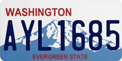 WA license plate AYL1685