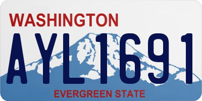 WA license plate AYL1691