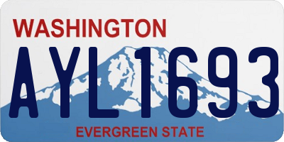 WA license plate AYL1693