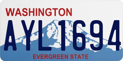 WA license plate AYL1694