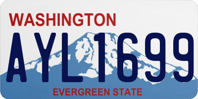 WA license plate AYL1699