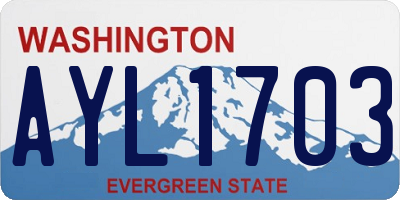 WA license plate AYL1703