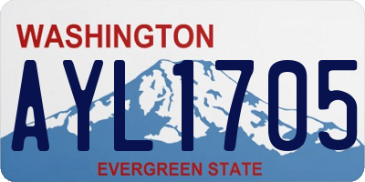 WA license plate AYL1705