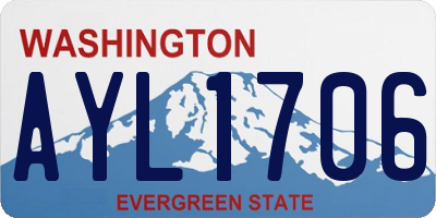 WA license plate AYL1706