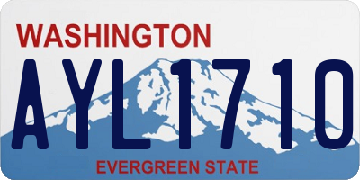 WA license plate AYL1710