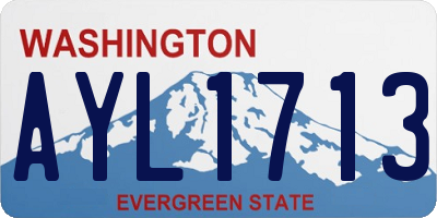 WA license plate AYL1713