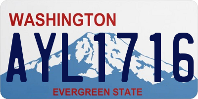 WA license plate AYL1716
