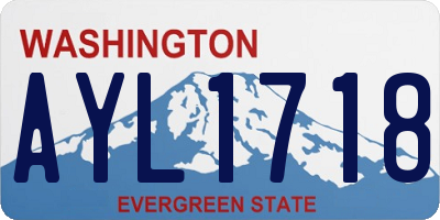 WA license plate AYL1718
