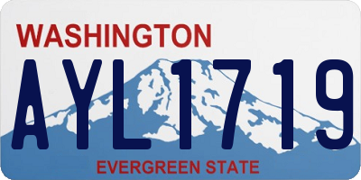 WA license plate AYL1719