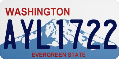 WA license plate AYL1722
