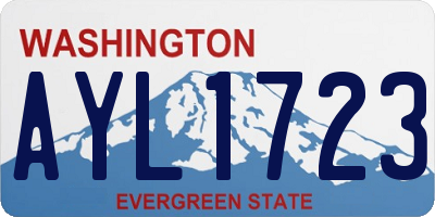 WA license plate AYL1723