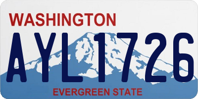 WA license plate AYL1726