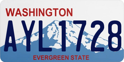 WA license plate AYL1728