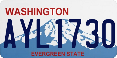 WA license plate AYL1730
