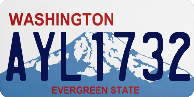 WA license plate AYL1732