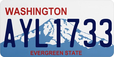 WA license plate AYL1733
