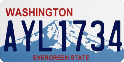 WA license plate AYL1734